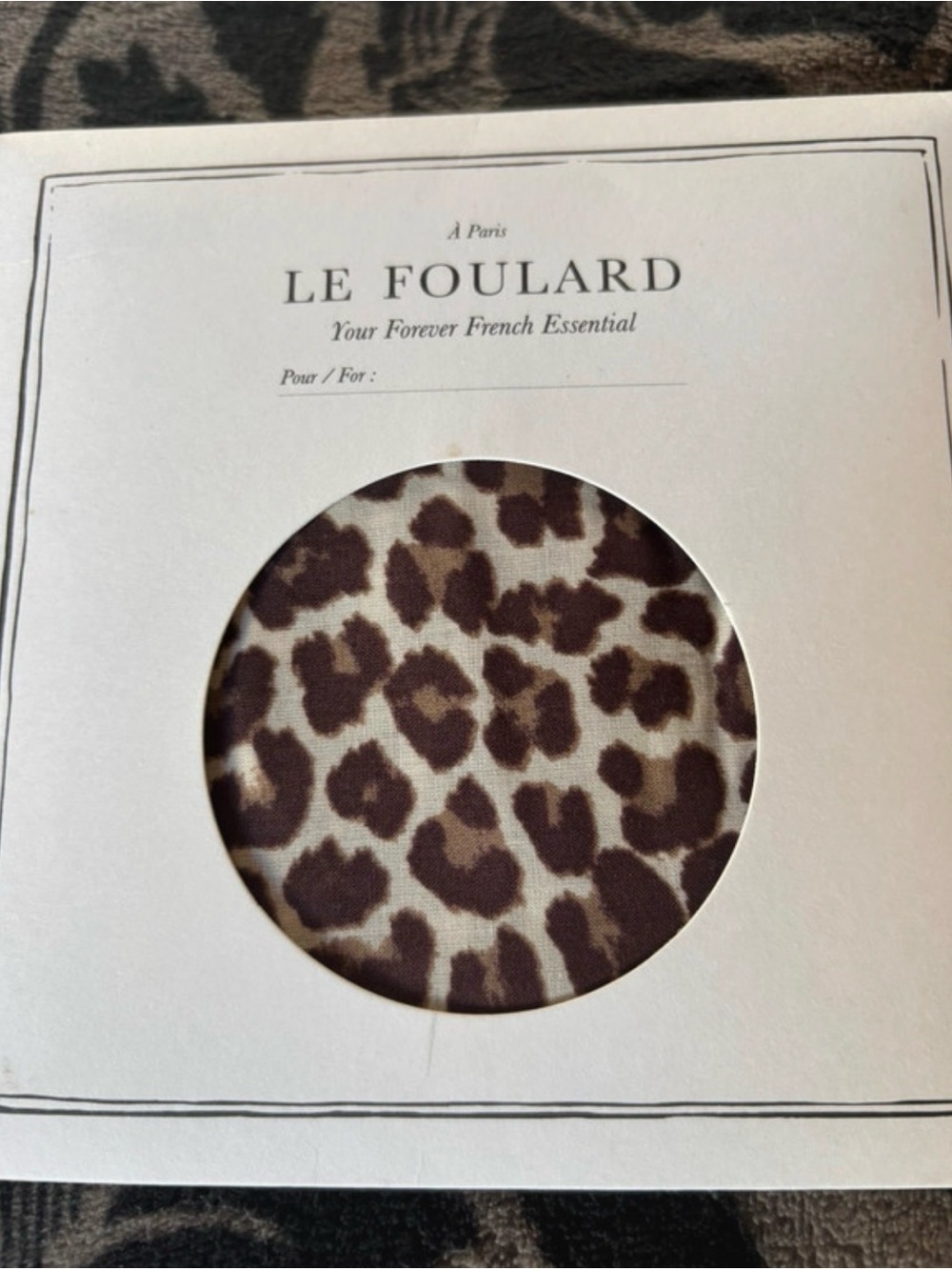 NWT Sezane Brown Leopard Print Scarf 20x20